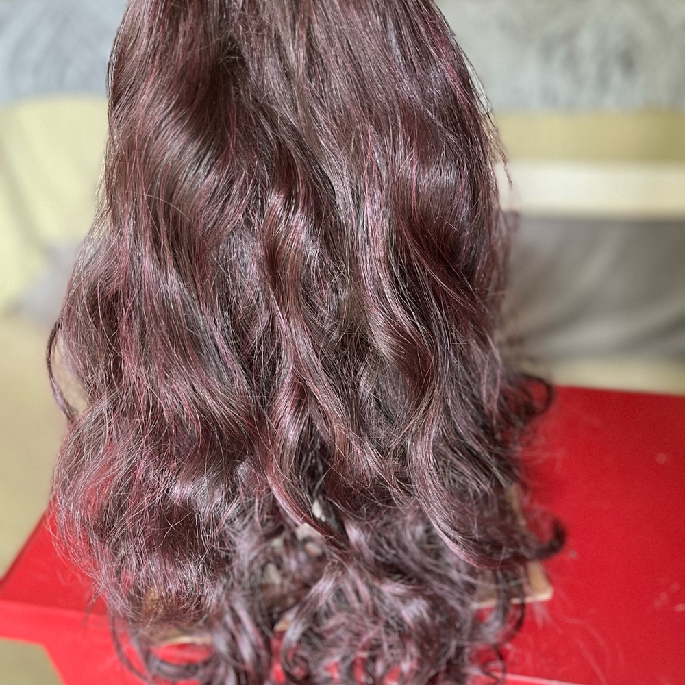 Elegant Deep Burgundy Hair Wig